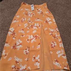 Abercrombie Floral Slit Long Skirt S, NWT